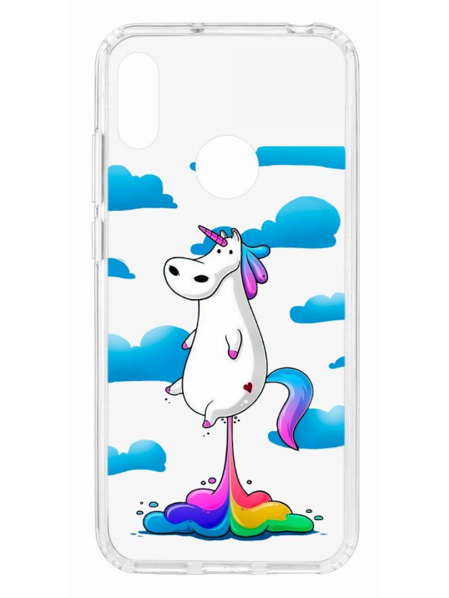 фото Чехол для huawei y6 2019 kruche print flying unicorn кruче