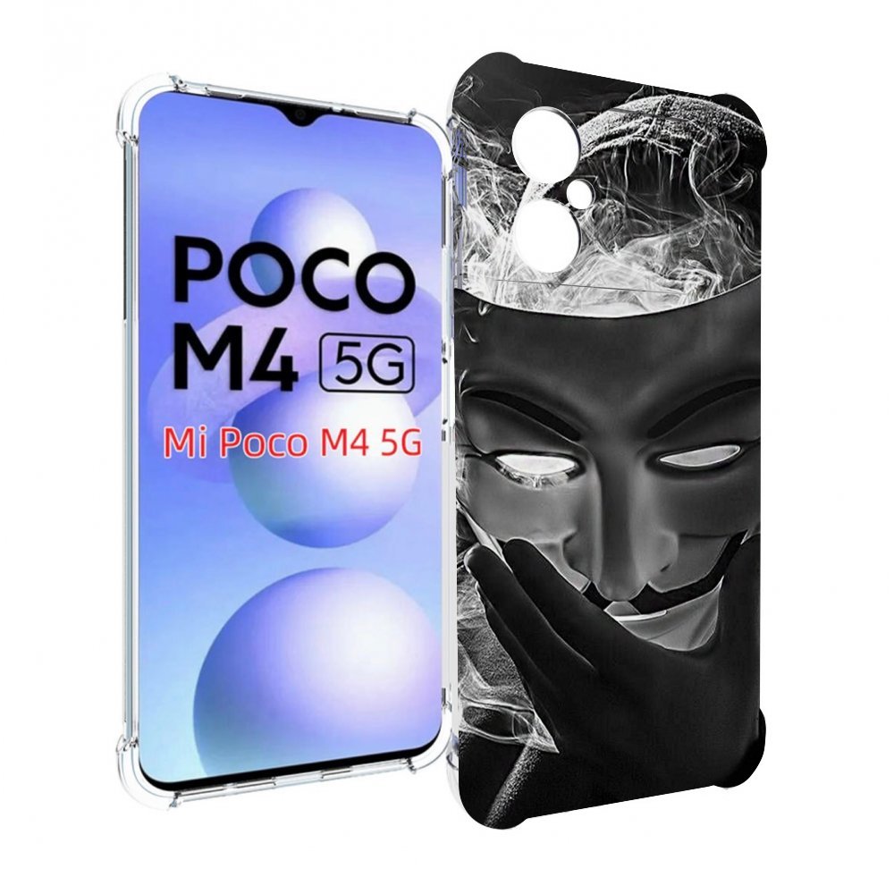 

Чехол MyPads Маска для Xiaomi Poco M4 5G, Прозрачный, Tocco