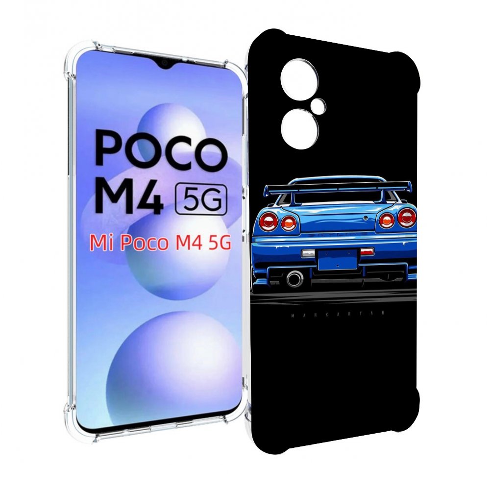 

Чехол MyPads Машина-синяя мужской для Xiaomi Poco M4 5G, Прозрачный, Tocco