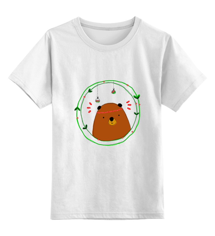 

Футболка детская Printio Mishka цв. белый р. 128, Mishka