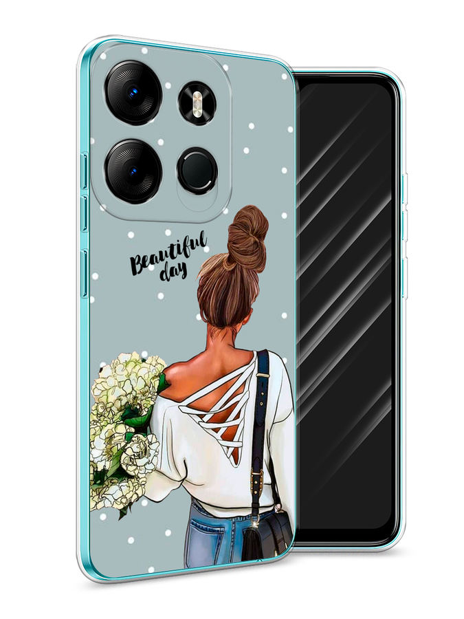 

Чехол Awog на Tecno Spark Go 2023"Beautiful day", Голубой;коричневый;бежевый, 3103750-6