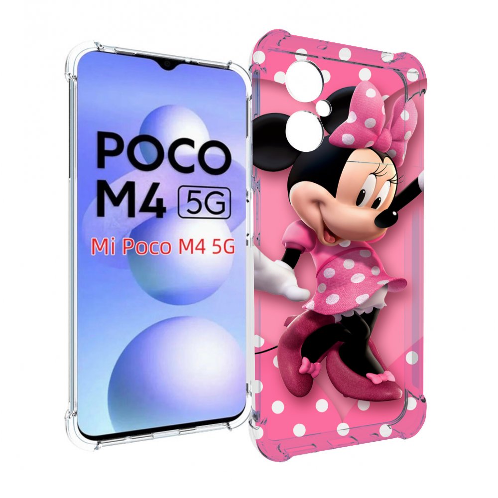 

Чехол MyPads Минни-Маус-в-сердце женский для Xiaomi Poco M4 5G, Прозрачный, Tocco