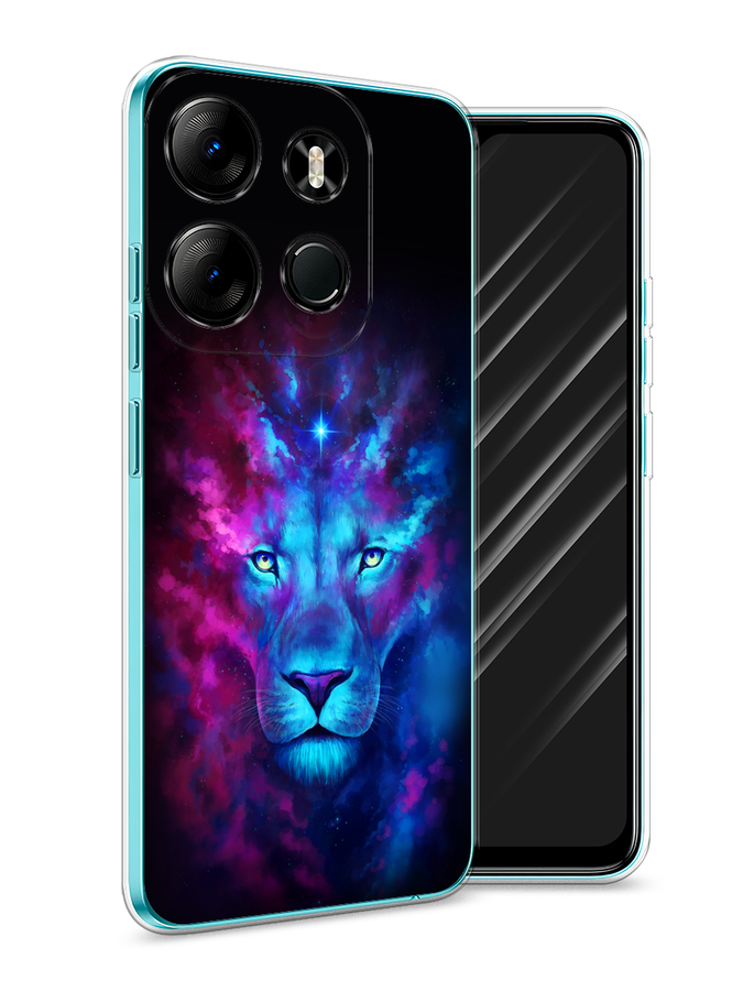

Чехол Awog на Tecno Spark Go 2023"Космический лев", Голубой, 3103750-1