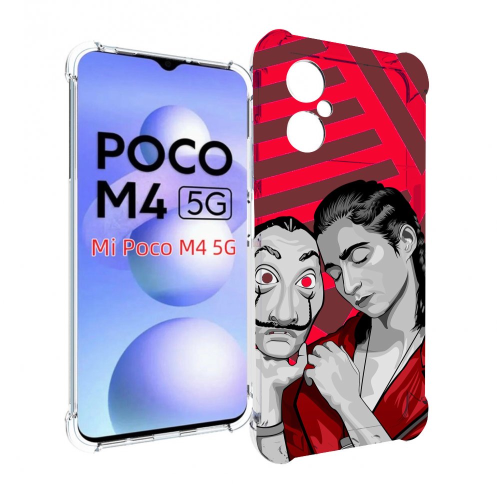 

Чехол MyPads Найроби-бумажного-дома для Xiaomi Poco M4 5G, Прозрачный, Tocco