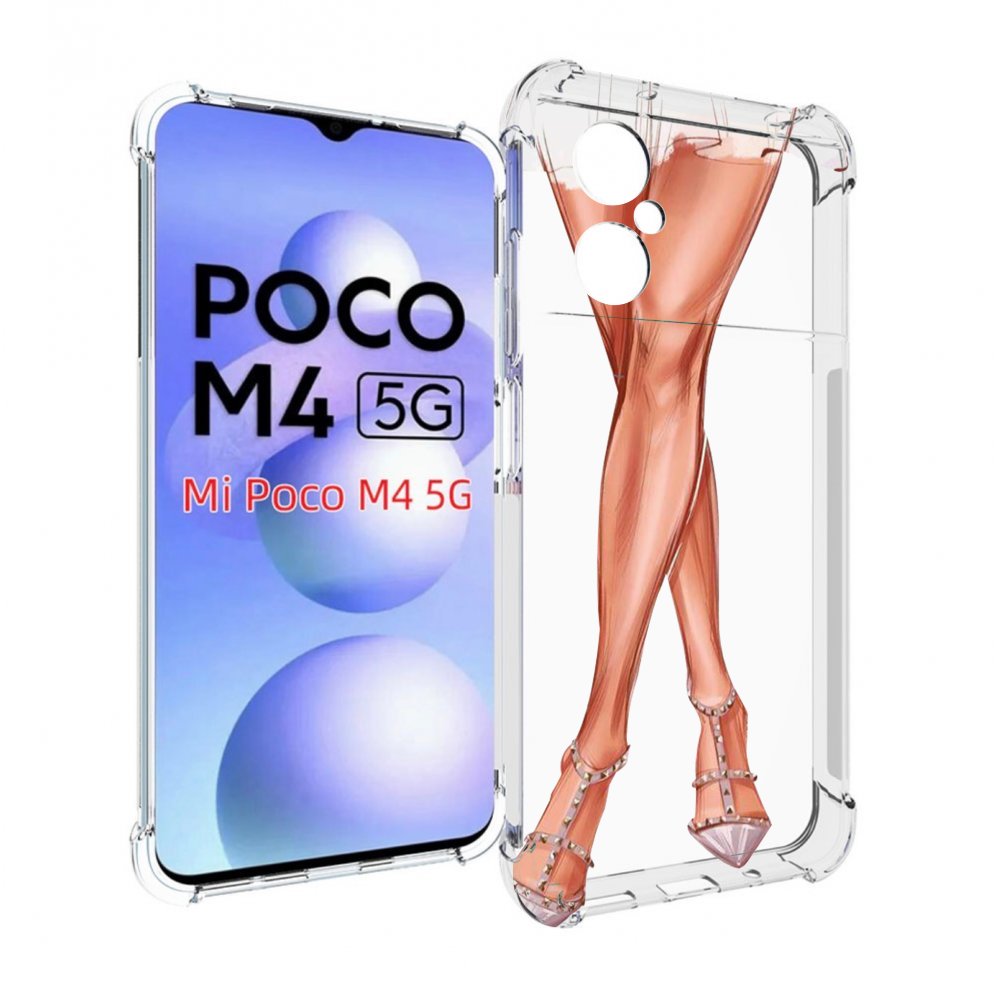 

Чехол MyPads Ножки для Xiaomi Poco M4 5G, Прозрачный, Tocco