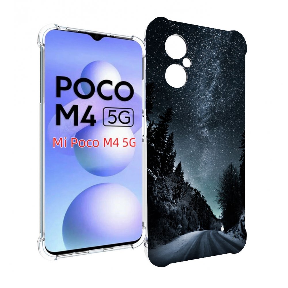 

Чехол MyPads Ночной-лес для Xiaomi Poco M4 5G, Прозрачный, Tocco