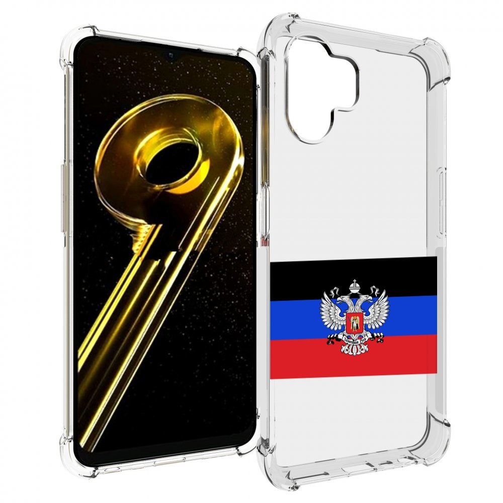 

Чехол бампер MyPads герб флаг ДНР-1 для Realme 10 5G противоударный, Прозрачный, Tocco