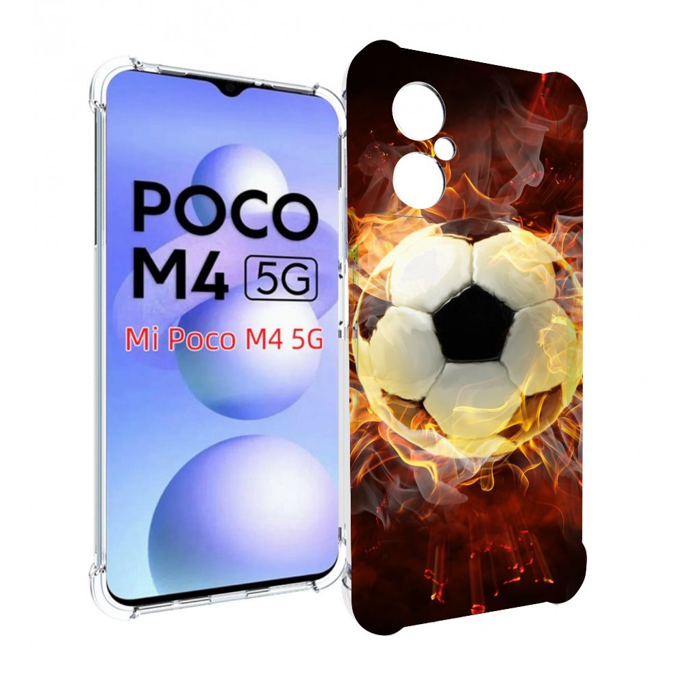 

Чехол MyPads Огненный-мяч для Xiaomi Poco M4 5G, Прозрачный, Tocco