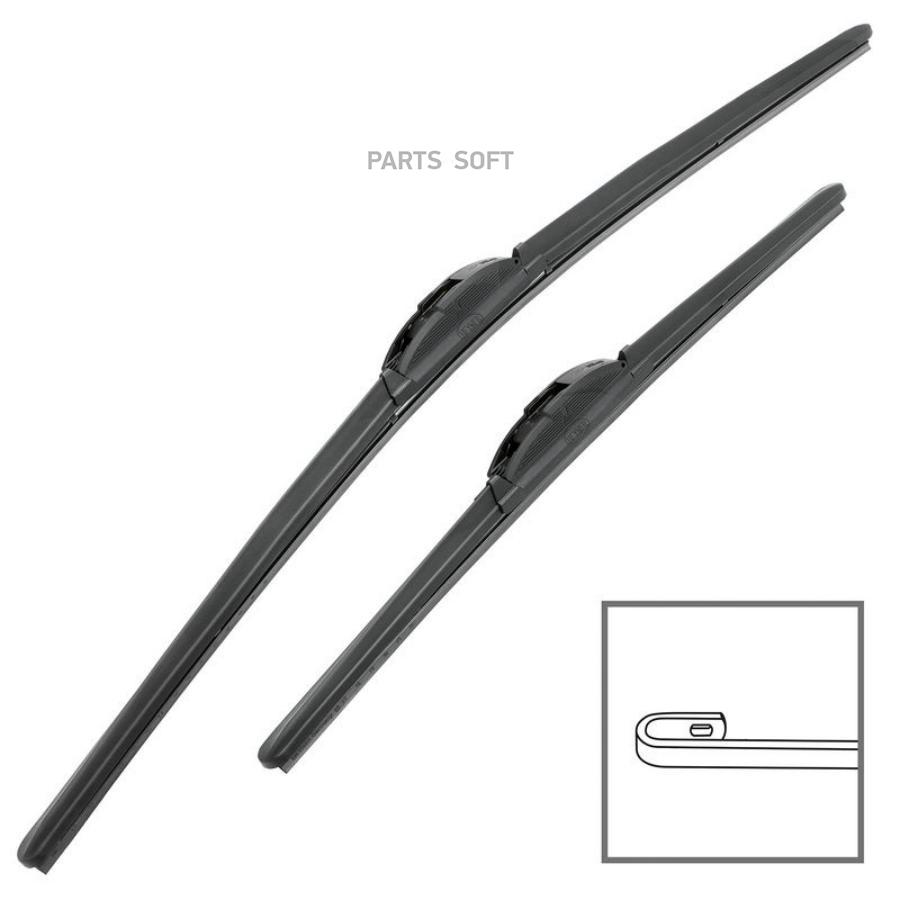 

Щётки С/О 650/450мм Blade-Set Hybrid HEYNER 020 160