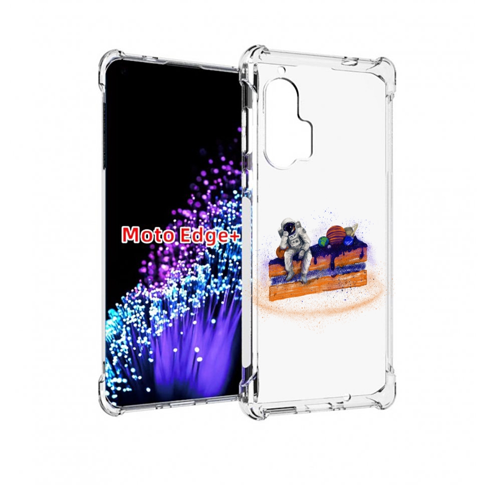

Чехол MyPads торт с планетами для Motorola Edge+ Plus, Прозрачный, Tocco