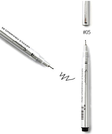 Линер  CC-9/CA-27/0.5  черный 0,5 мм, корпус с клипом в картонной коробке MS-807A