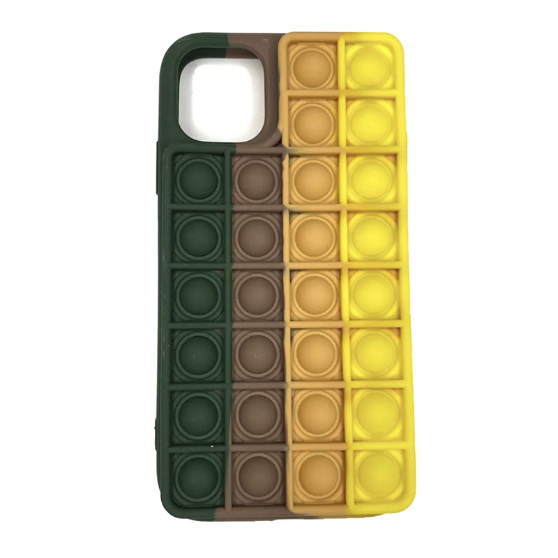 фото Чехол baziator "push pop it" apple phone case-color, на iphone 11 brown/yellow