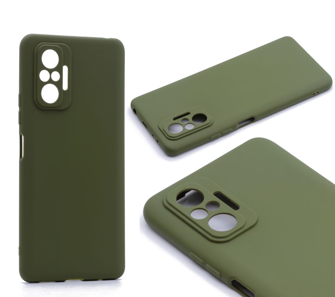 Силиконовый чехол TPU Case матовый для Xiaomi Redmi Note 10 Pro болотный