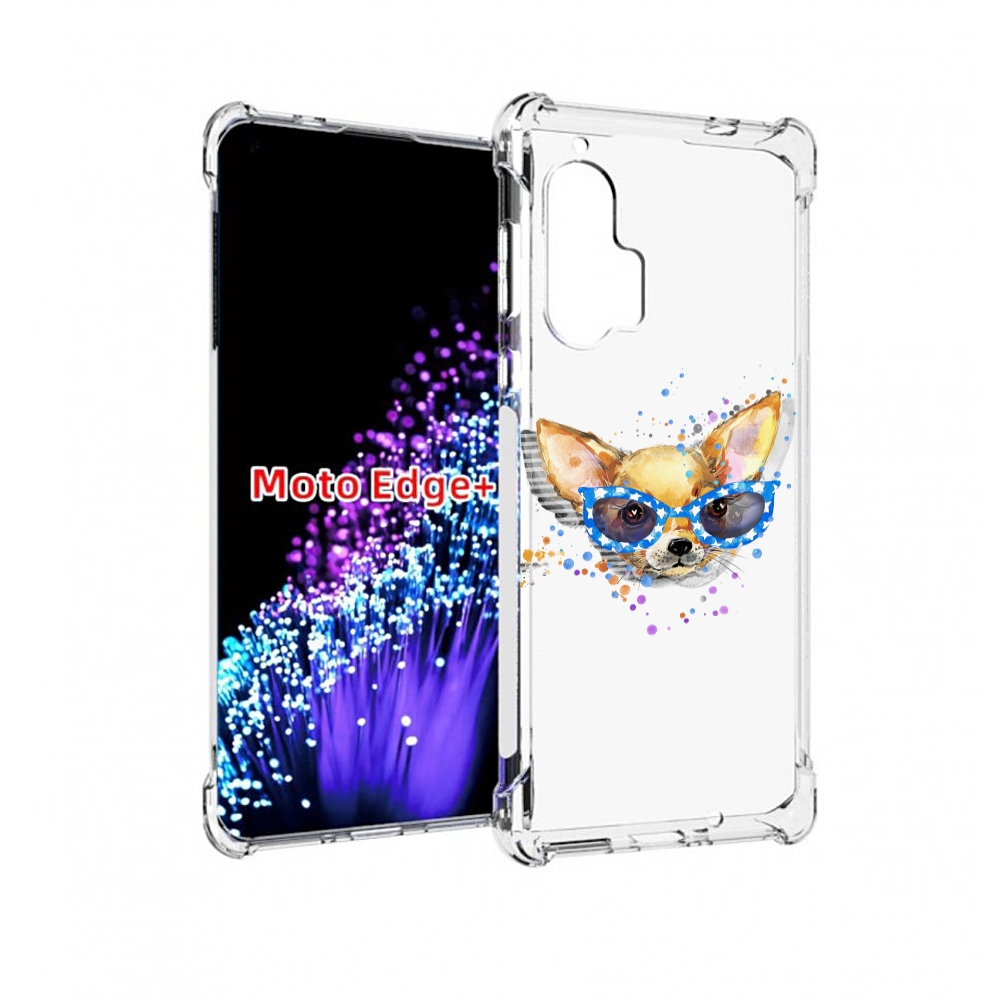 

Чехол MyPads чихуа-хуа в очках для Motorola Edge+ Plus, Прозрачный, Tocco