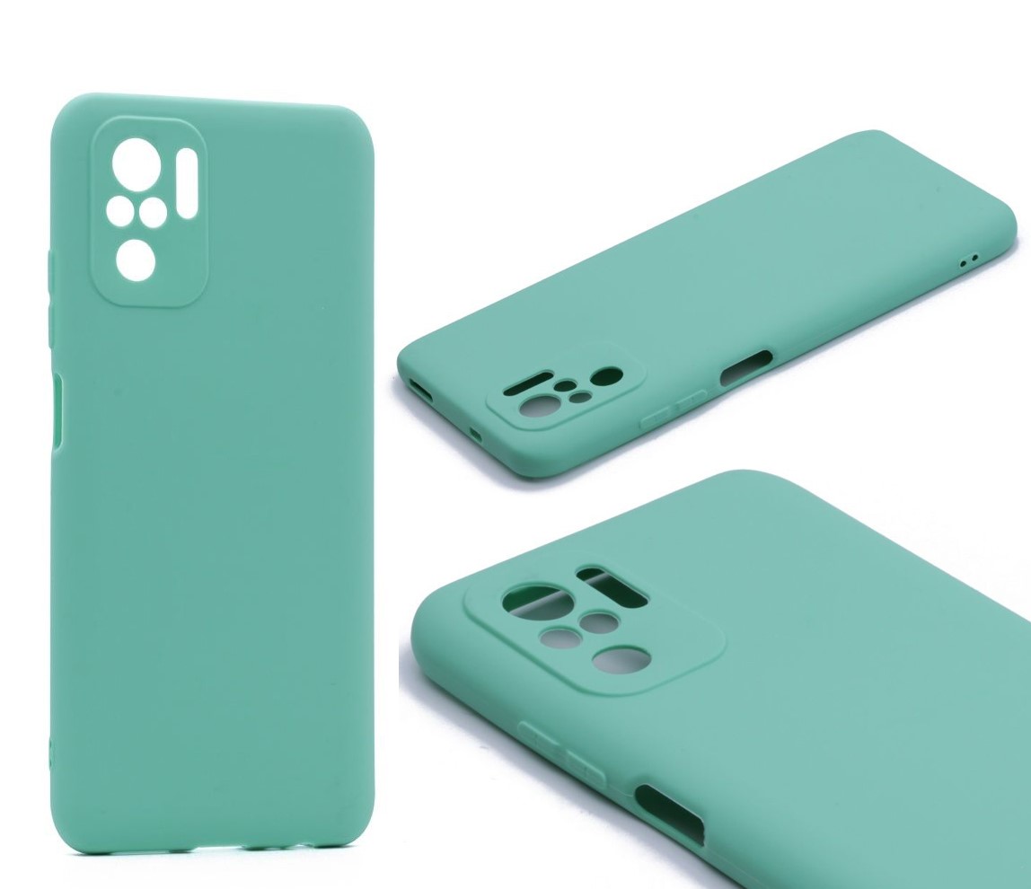 Силиконовый чехол TPU Case матовый для Xiaomi Redmi Note 10 4G тиффани