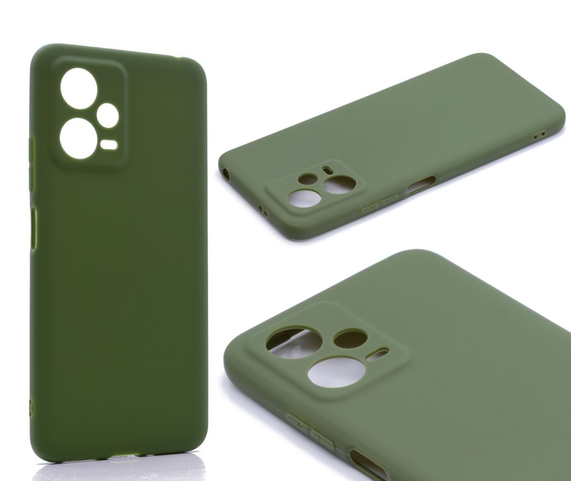 Силиконовый чехол TPU Case матовый для Xiaomi Redmi Note 12 5G болотный