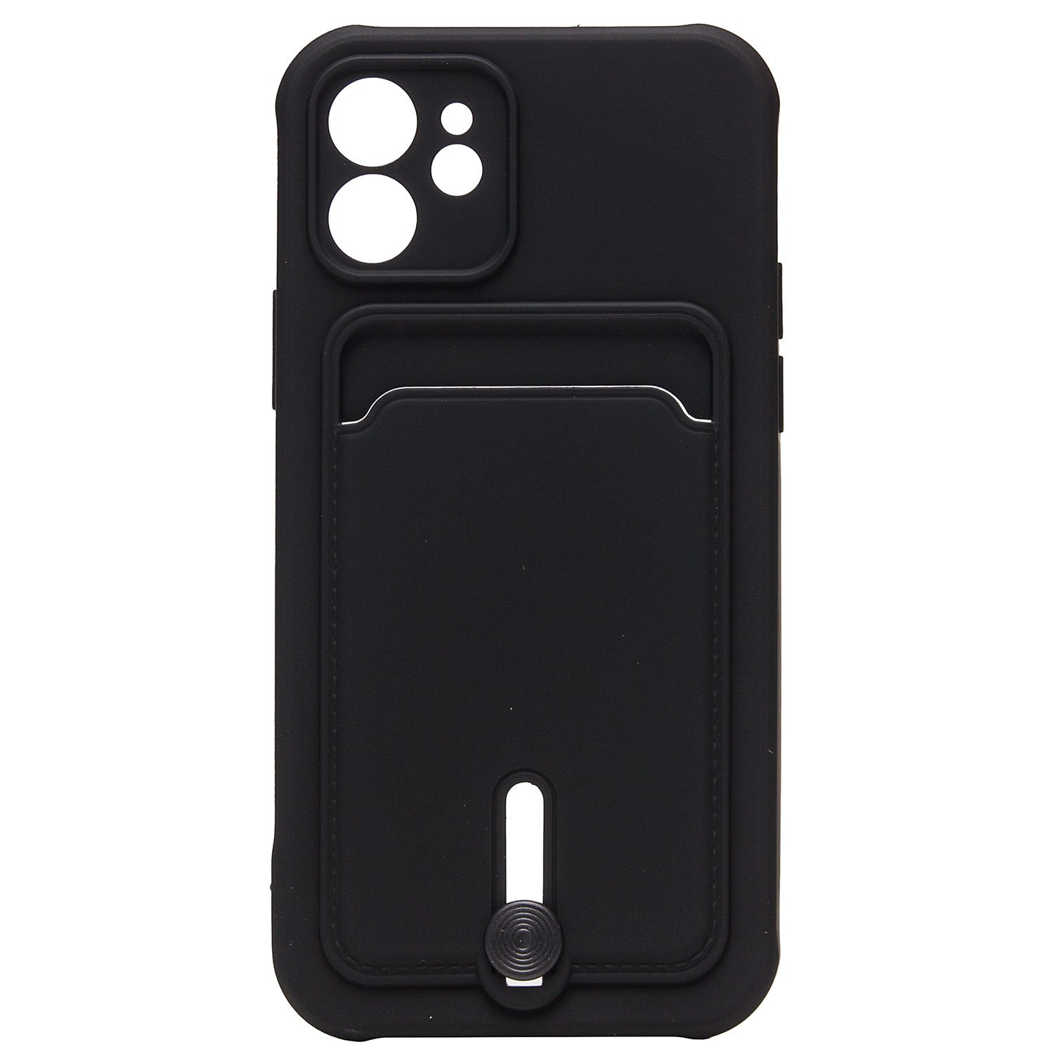 Чехол накладка SC304 BaseMarket для Apple iPhone 12 (черный)