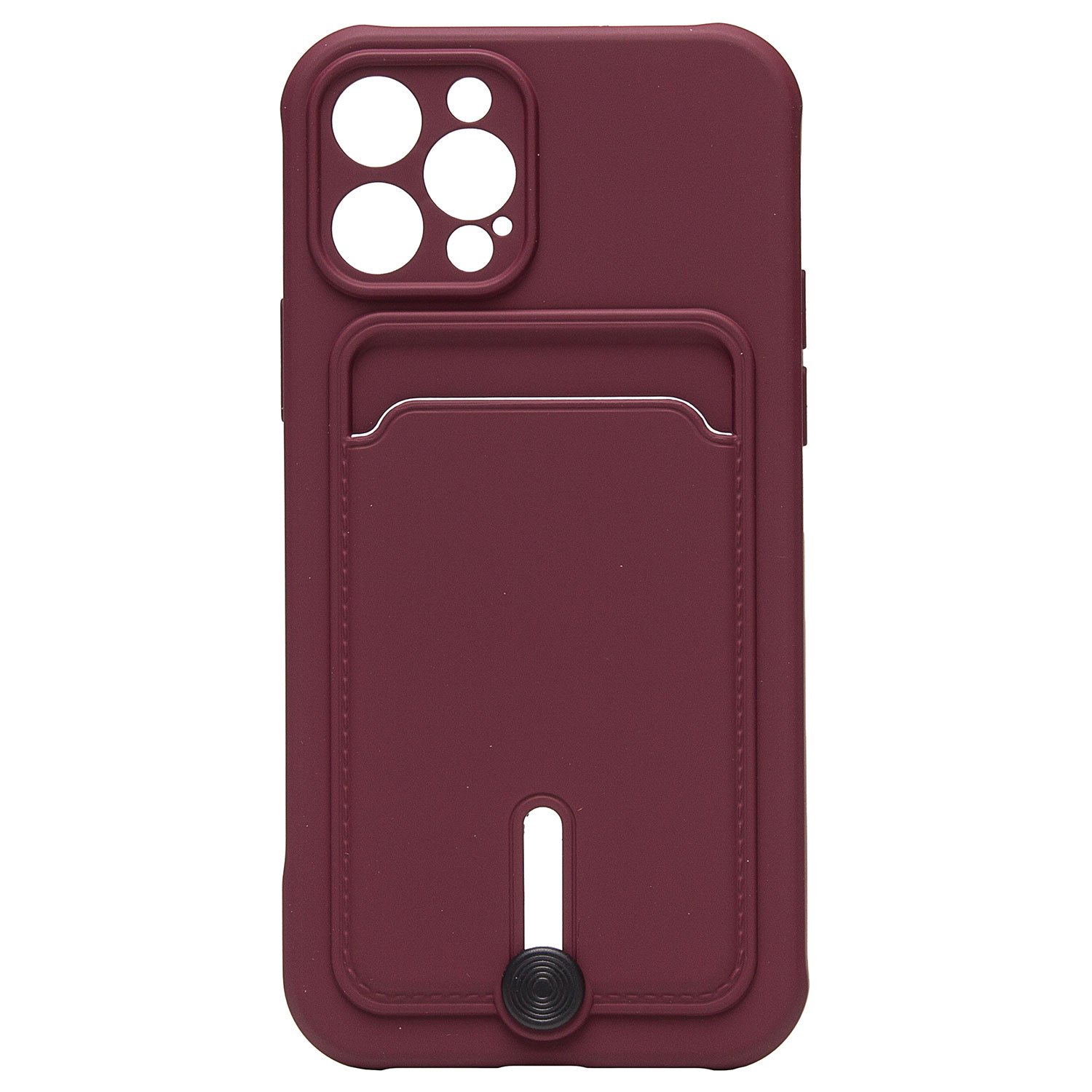 Чехол накладка SC304 BaseMarket для Apple iPhone 12 Pro (бордовый)
