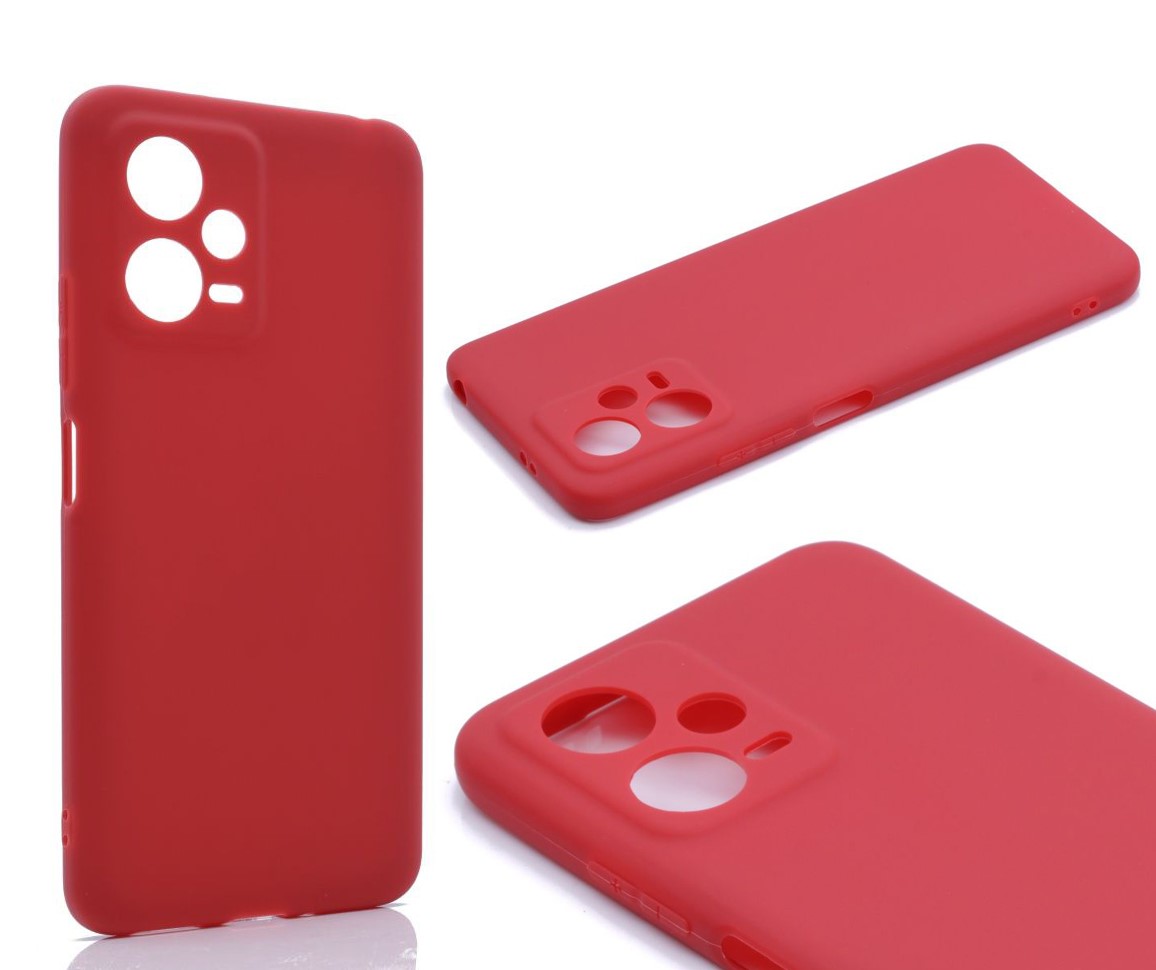 Силиконовый чехол TPU Case матовый для Xiaomi Redmi Note 12 5G бордовый