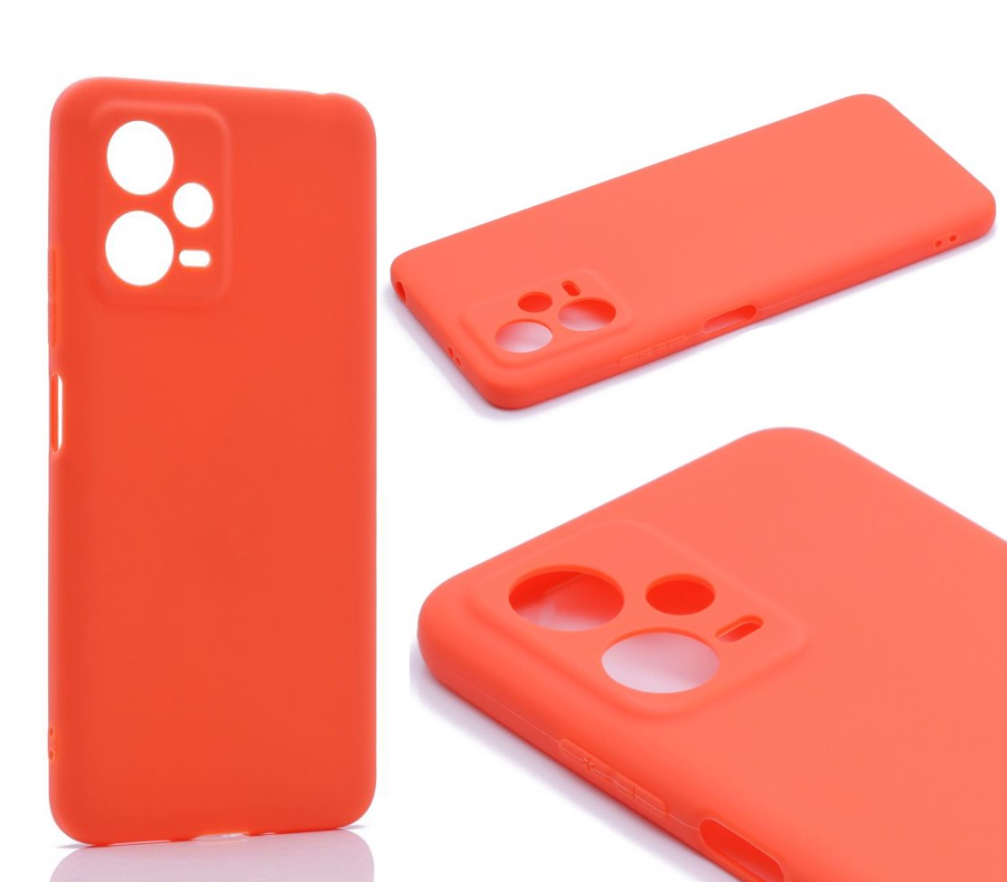 Силиконовый чехол TPU Case матовый для Xiaomi Redmi Note 12 5G оранжевый