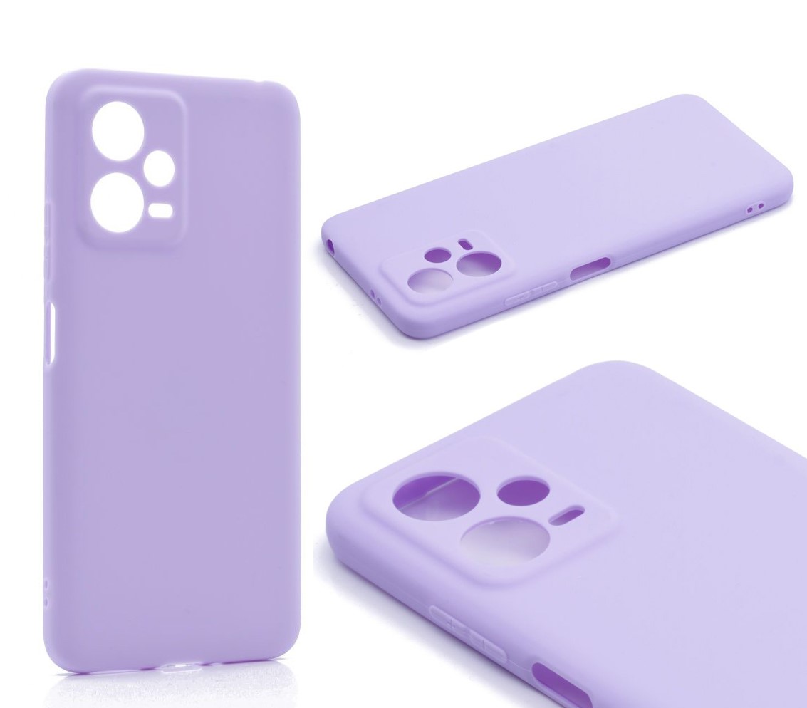 Силиконовый чехол TPU Case матовый для Xiaomi Redmi Note 12 5G сиреневый