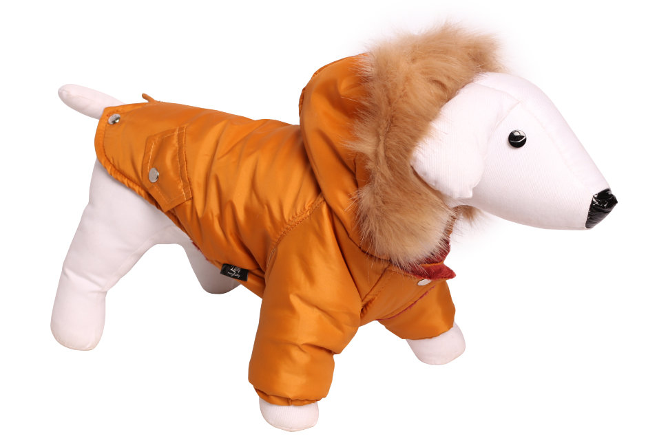 фото Куртка для собак lion winter, унисекс, оранжевый, xs, длина спины 20 см