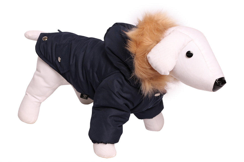 Куртка для собак Lion Winter, унисекс, синий, XS, длина спины 20 см