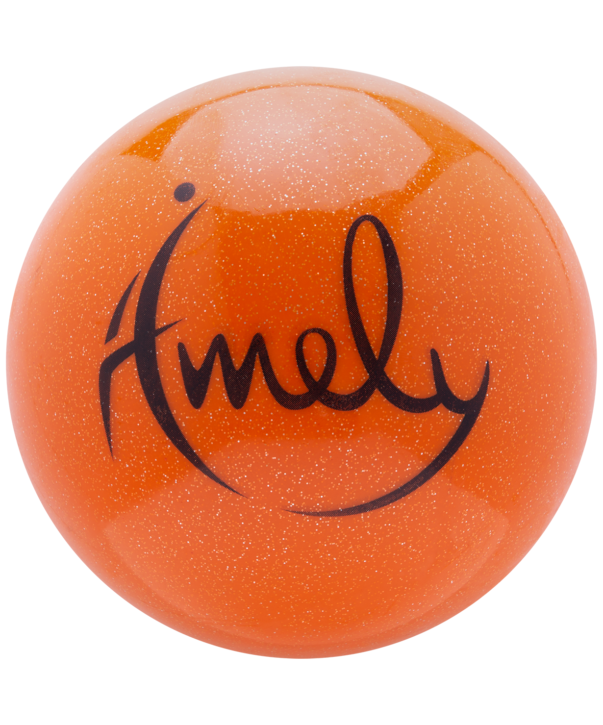 фото Amely мяч для художественной гимнастики agb-303 15 см; оранжевый; с насыщенными блестками