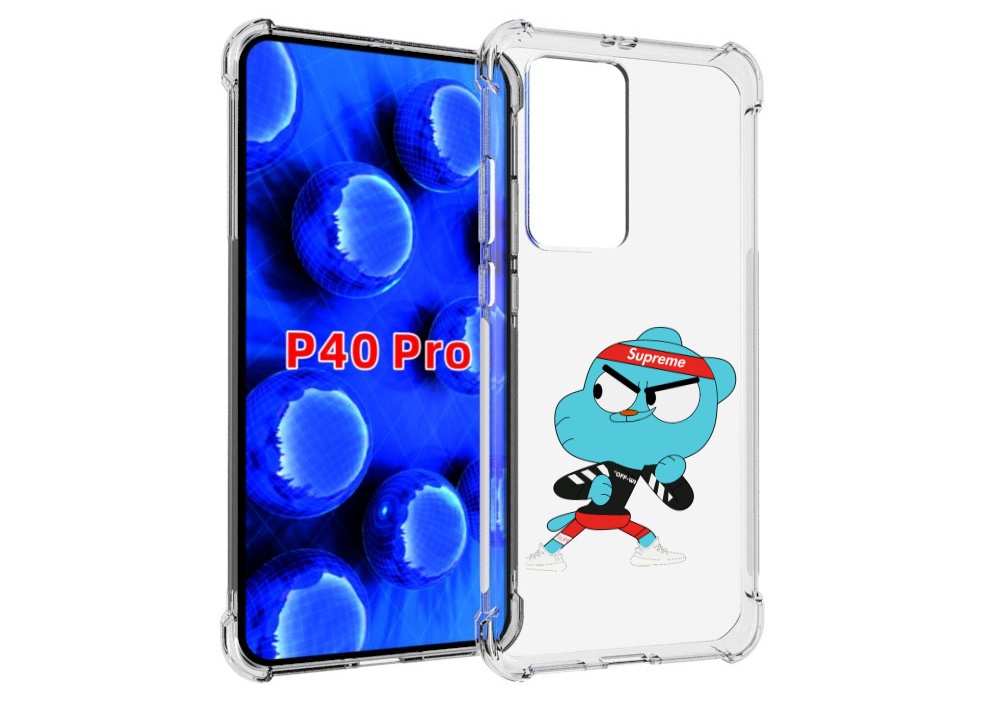 

Чехол MyPads Модный-Гамбол для Huawei P40 Pro противоударный, Прозрачный, Tocco
