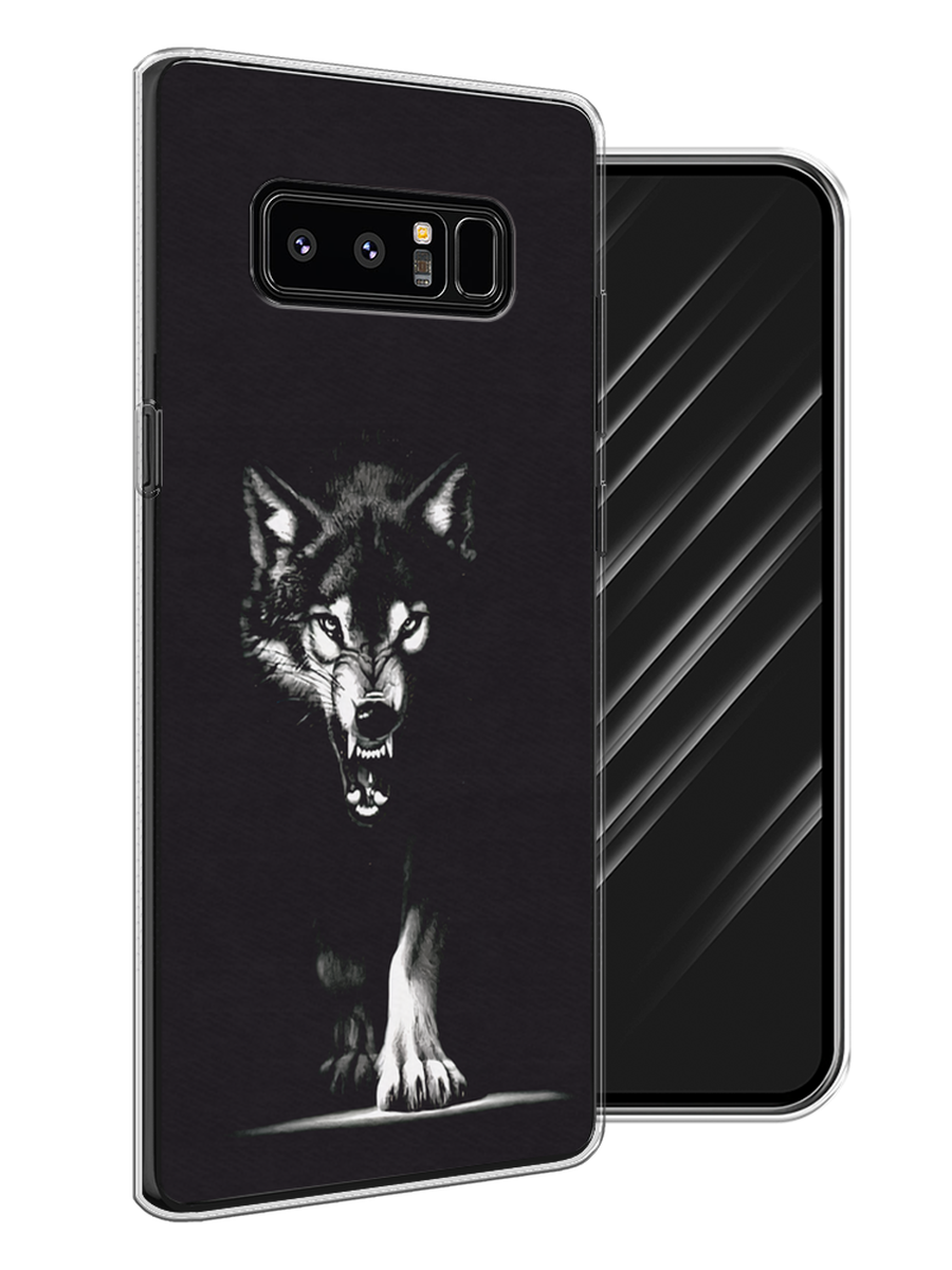 

Чехол Awog на Samsung Galaxy Note 8 "Волк выходит из ночи", Серый;черный;белый, 25250-1
