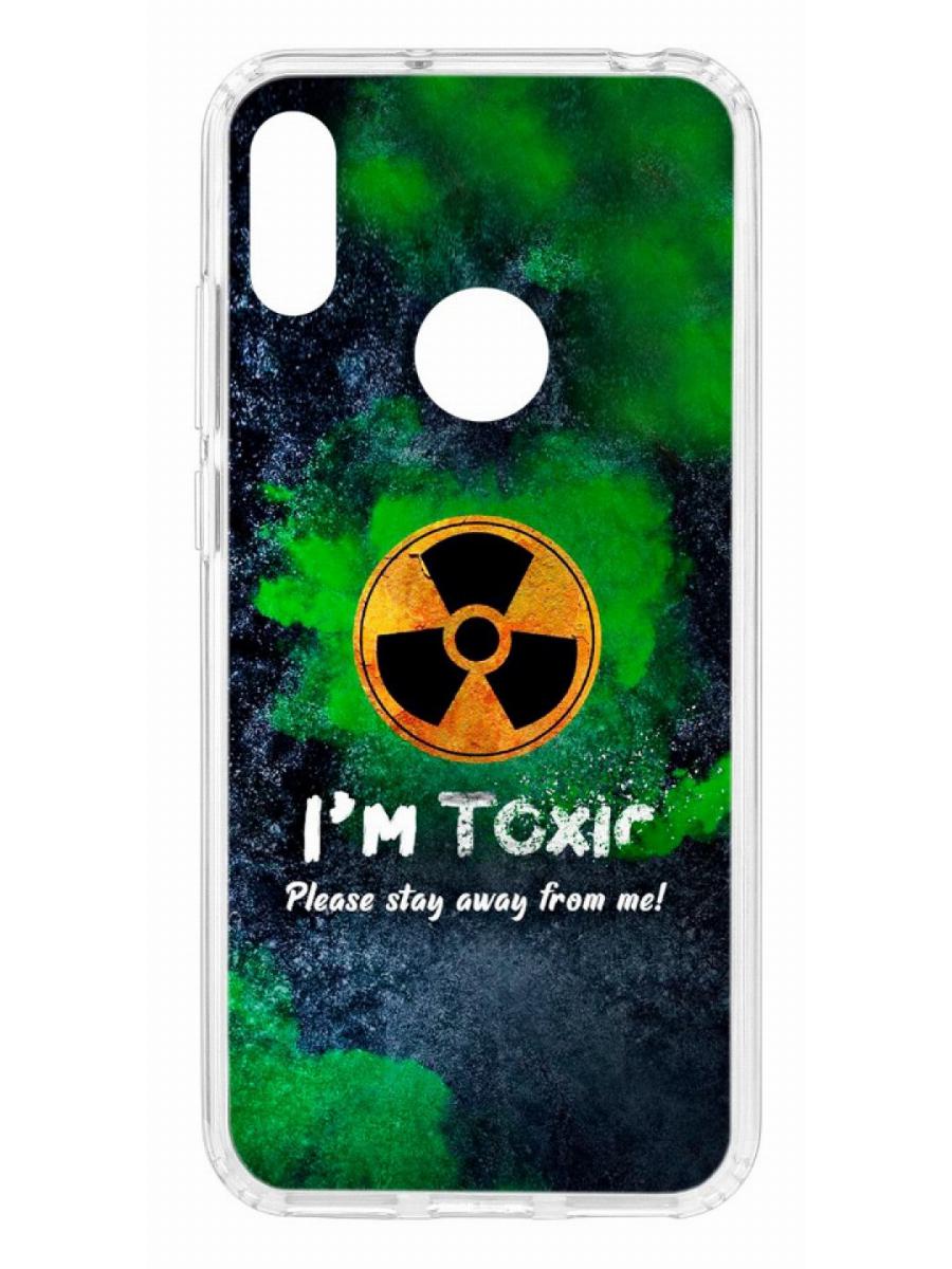 фото Чехол для huawei y6 2019 kruche print toxic кruче