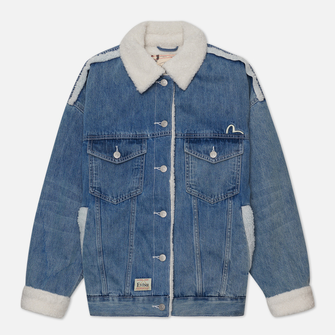 

Джинсовая куртка женская Evisu 2EAHTW2DJ769OSCT-INDM синяя L, 2EAHTW2DJ769OSCT-INDM