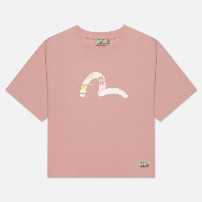 

Футболка женская Evisu 2EAHTW2TS540DPCT-PEAC розовая XS, 2EAHTW2TS540DPCT-PEAC