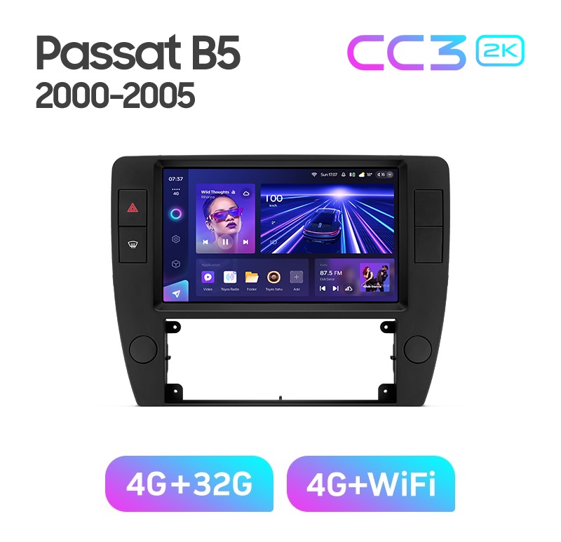 Магнитола TEYES VOLKSWAGEN PASSAT B5 2000-2005 г CC3 2K 432ГБ 3489000₽