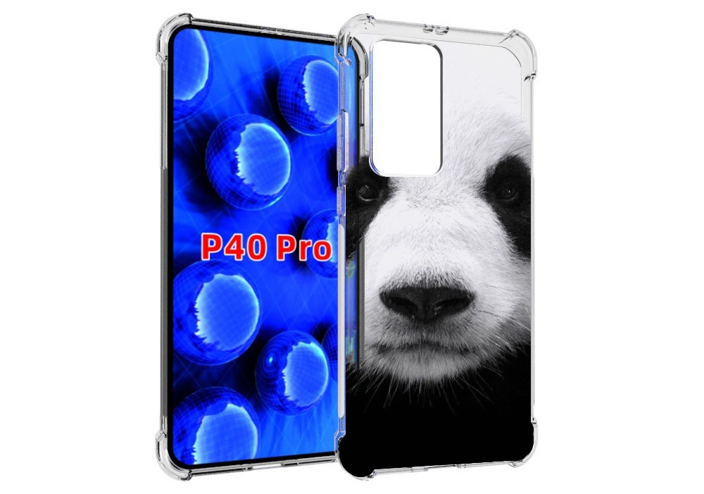 

Чехол MyPads Панда-портрет для Huawei P40 Pro противоударный, Прозрачный, Tocco