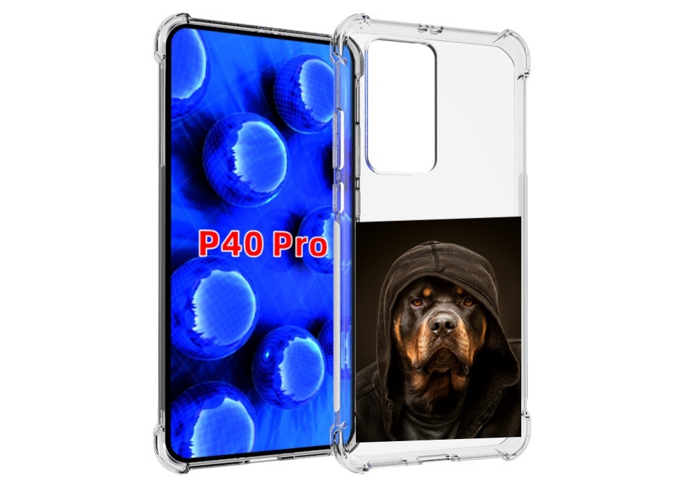 

Чехол MyPads Пес-барбос для Huawei P40 Pro противоударный, Прозрачный, Tocco