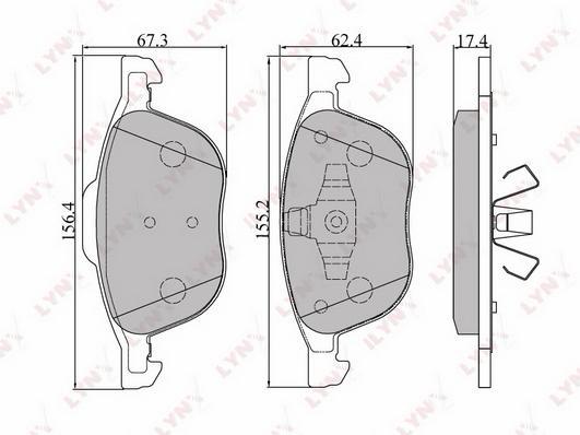 

Тормозные колодки LYNXauto передние дисковые bd3001