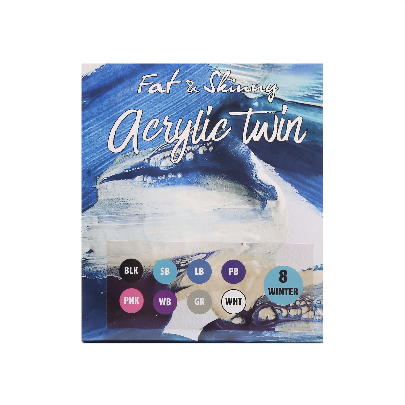 

Набор маркеров Fat&Skinny Acrylic Twin Winter 8 штук, Разноцветный, Acrylic Twin Winter 8 штук