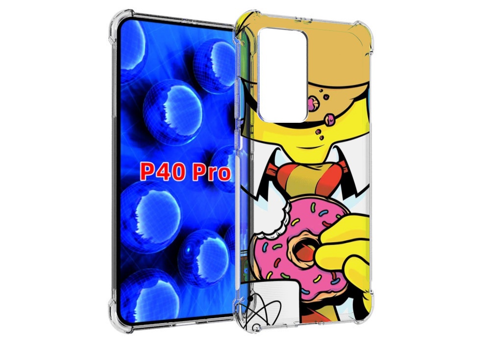 

Чехол MyPads Пончик для Huawei P40 Pro противоударный, Прозрачный, Tocco