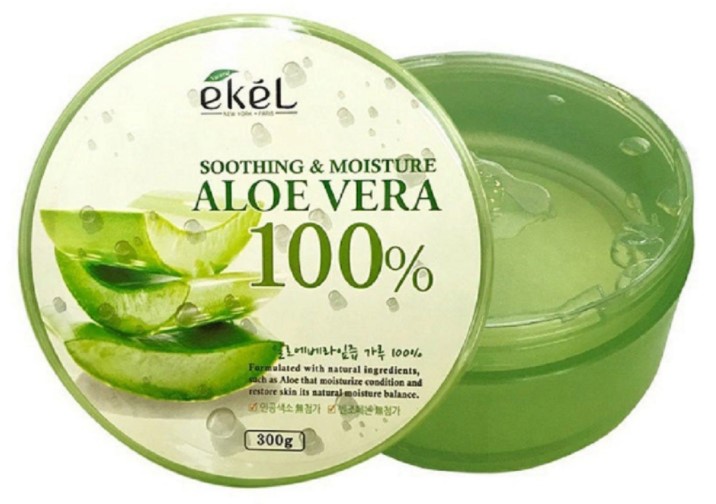 Гель для лица и тела с экстрактом алоэ 100% Ekel Aloe Vera Soothing & Moisture Gel 300 гр ekel гель для умывания скатка с улиточным муцином gel snail 100