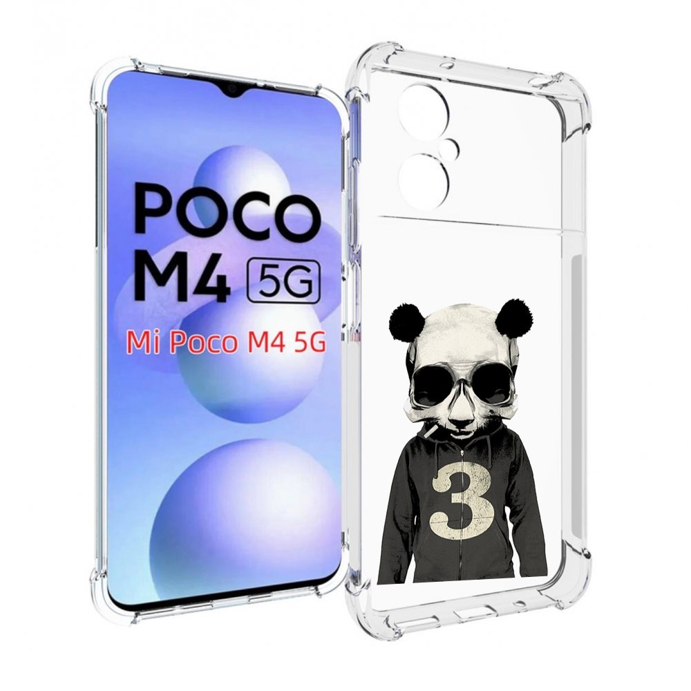 

Чехол MyPads Панда-в-костюме для Xiaomi Poco M4 5G, Прозрачный, Tocco