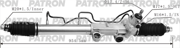 

Рейка рулевая гидравлическая TOYOTA: LAND CRUISER 90 1996-08 PATRON PSG3211