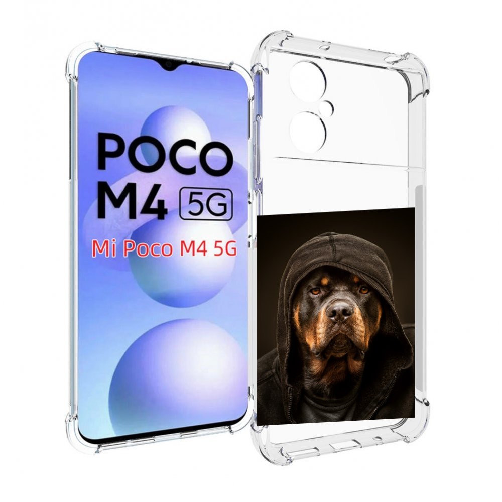 

Чехол MyPads Пес-барбос для Xiaomi Poco M4 5G, Прозрачный, Tocco