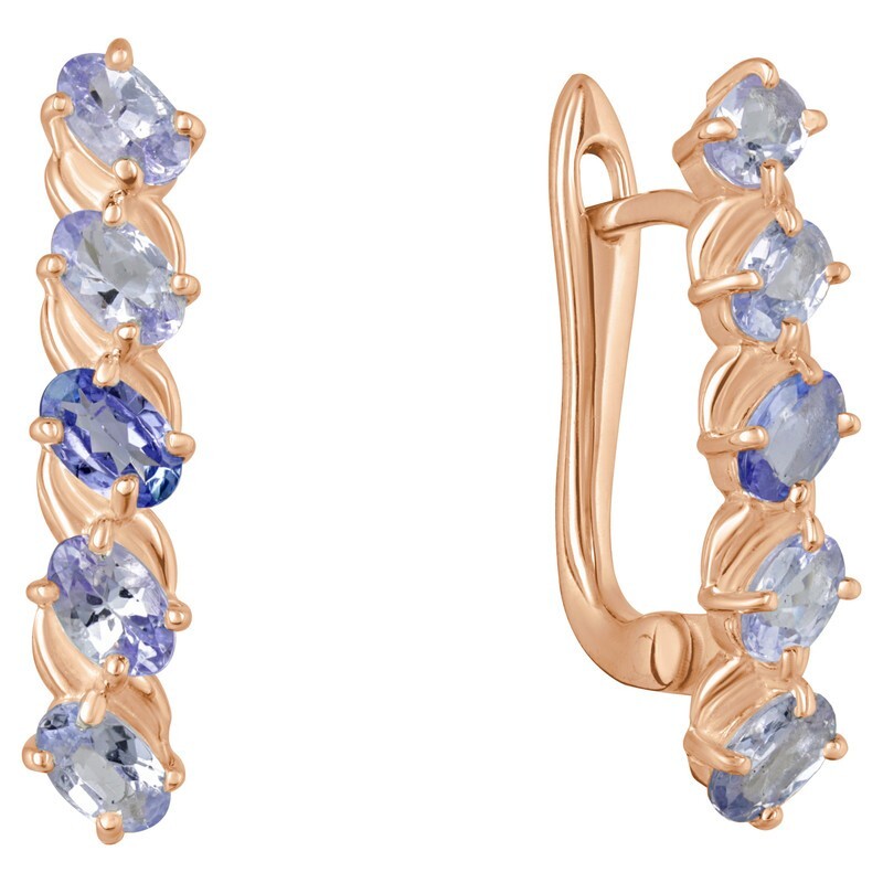 

Серьги из серебра с танзанитом LAZURIT-ONLINE 7985RG, 7985RG