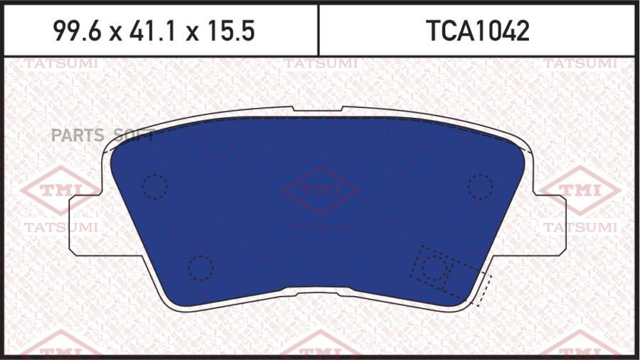 

Тормозные колодки Tatsumi задние дисковые TCA1042