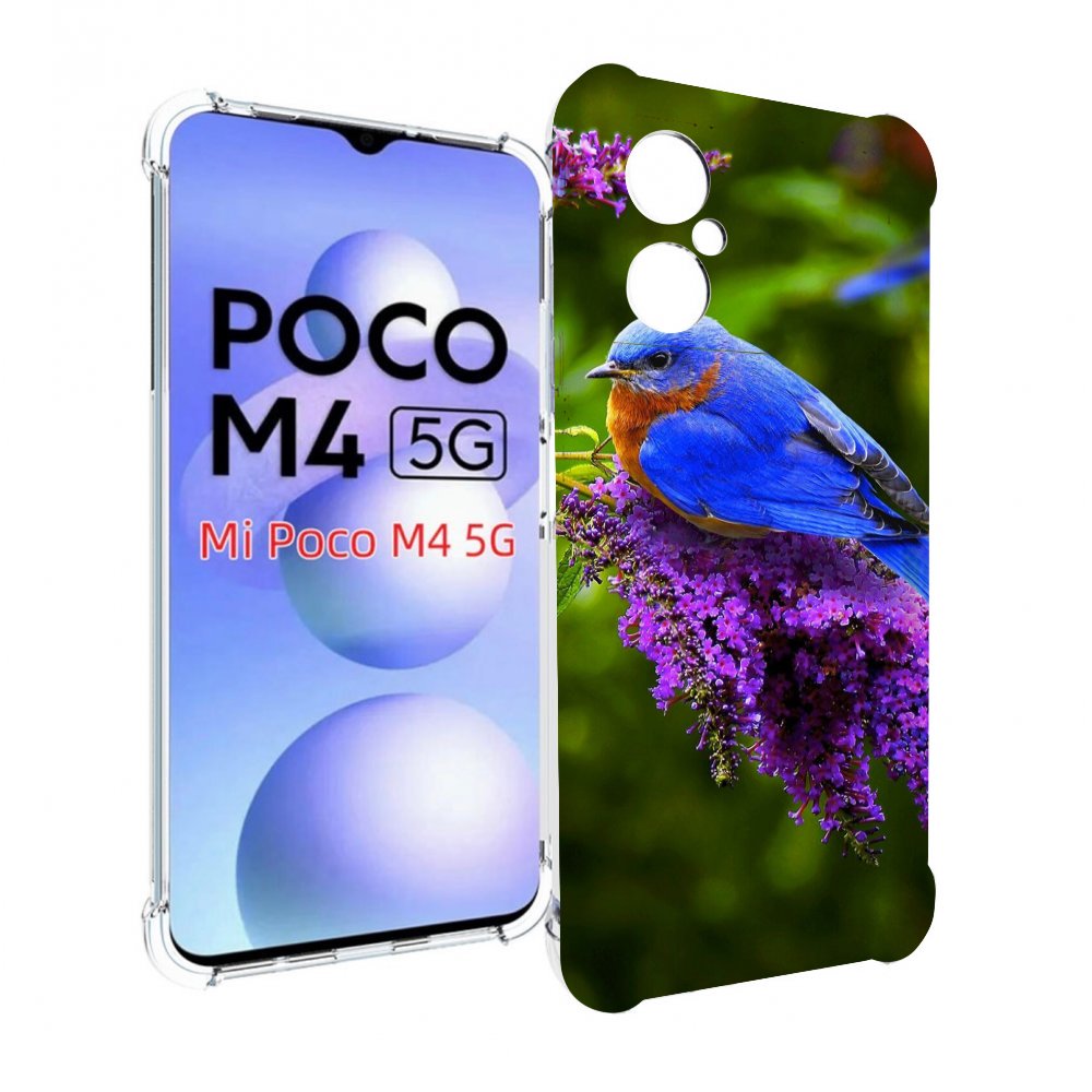 

Чехол MyPads Птица-сиреневая для Xiaomi Poco M4 5G, Прозрачный, Tocco