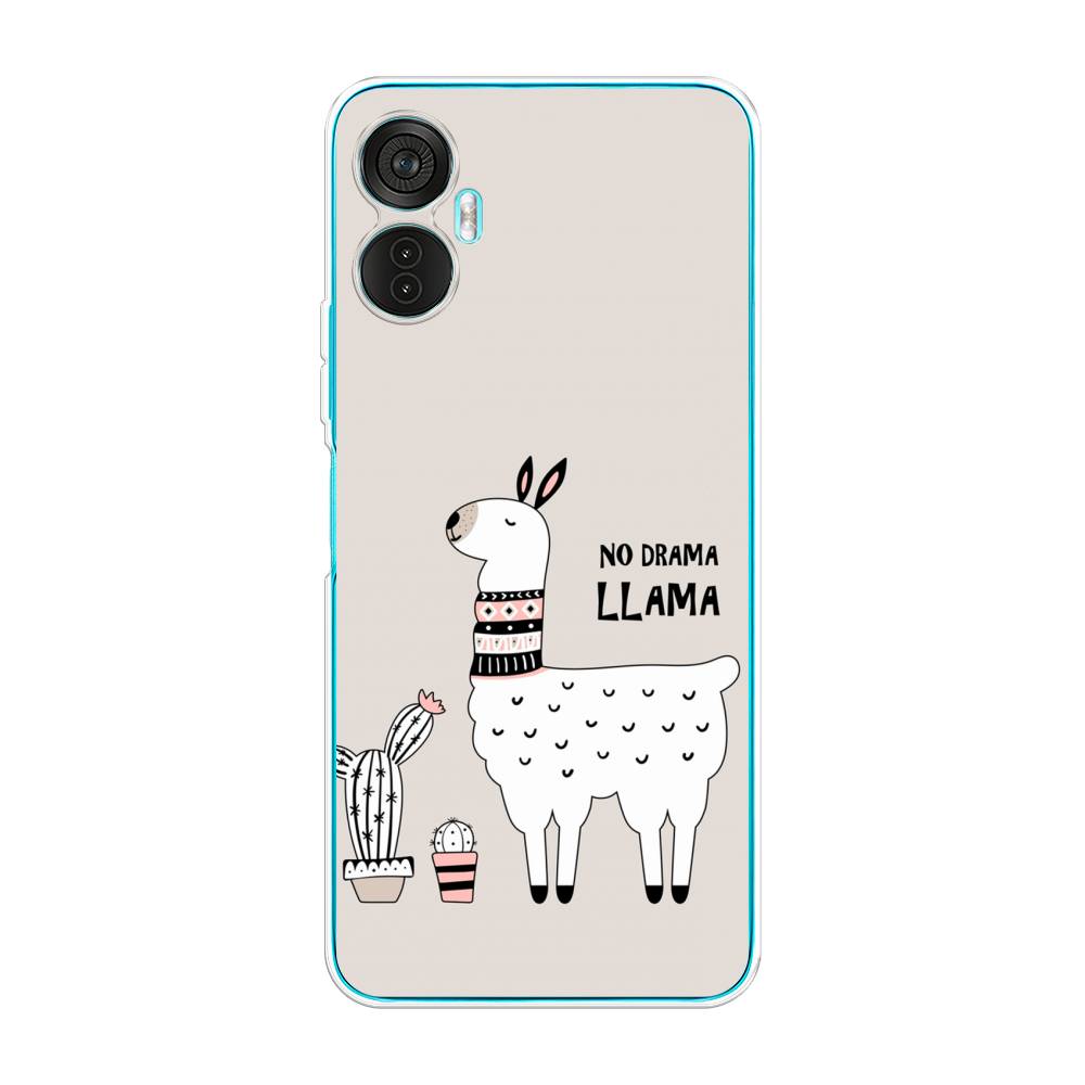 

Чехол Awog на Itel Vision 5 Plus "No drama LLama", Бежевый;серый;белый, 3201150-2