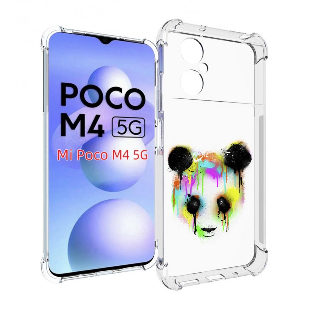 

Чехол MyPads Радужная панда для Xiaomi Poco M4 5G, Прозрачный, Tocco