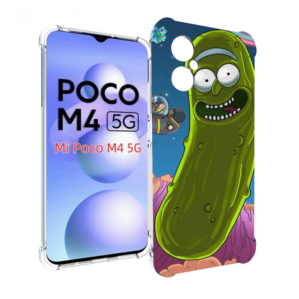 

Чехол MyPads Рик огурец для Xiaomi Poco M4 5G, Прозрачный, Tocco