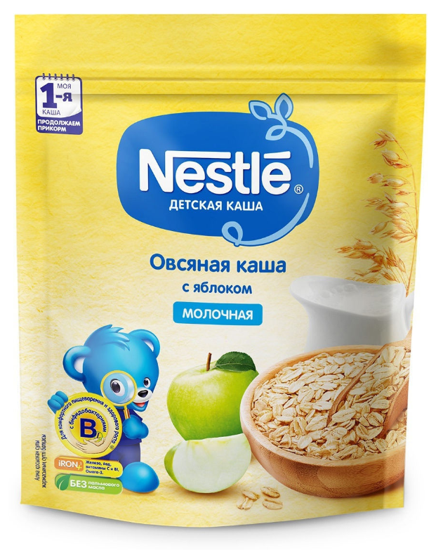Каша Nestle овсяная молочная с яблоком с 5 месяцев 220 г
